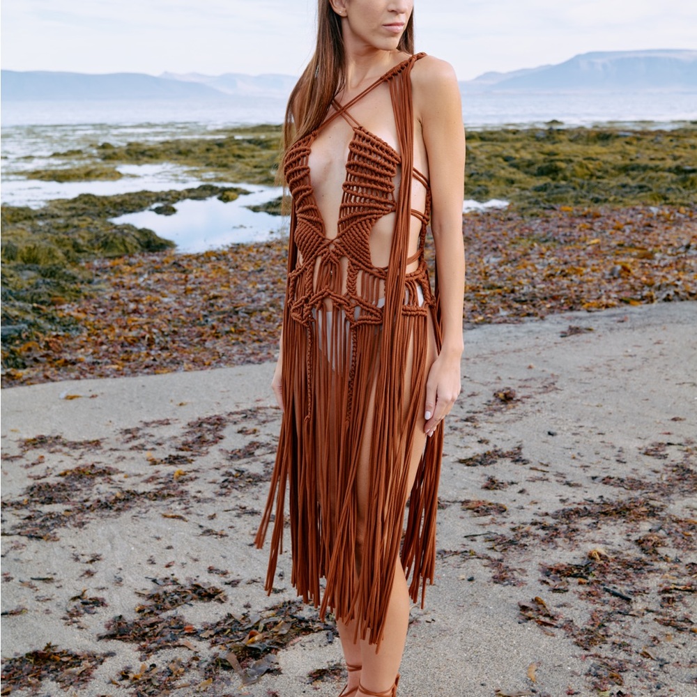 Original GoodVibeGoda Handmade Macramé Rope Dress